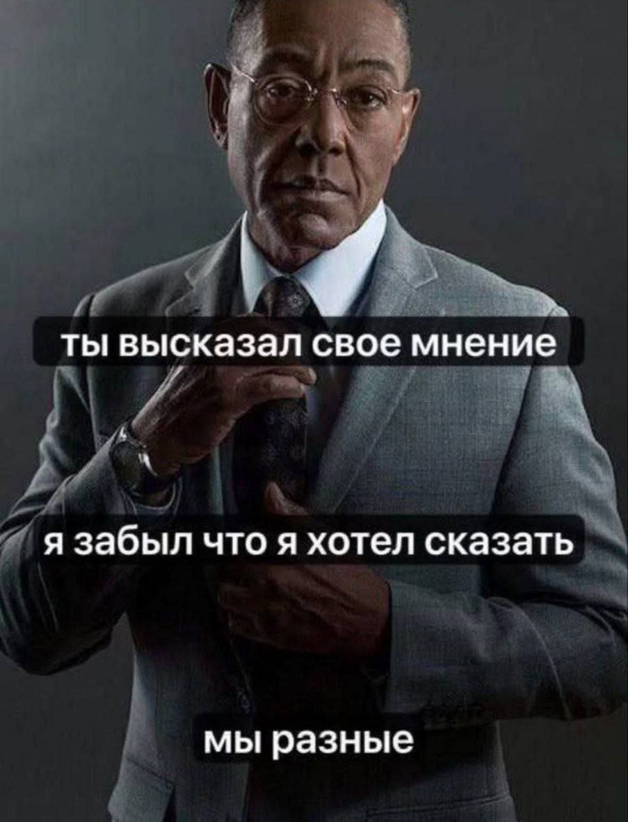 Ты высказал свое мнение, мы разные Ты высказал свое мнение, я забыл что я хотел сказать, мы разные