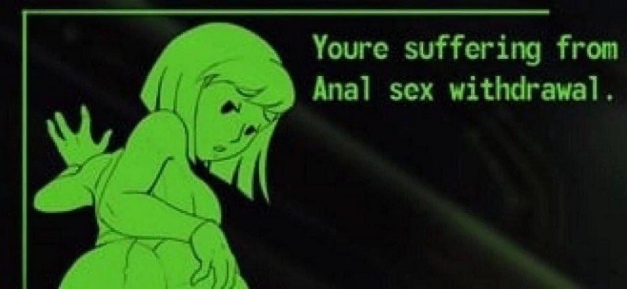 You're suffering from Anal sex withdrawal Мем с надписью «You're suffering from Anal sex withdrawal» и изображением девушки, стилизованной под экран Пип-Боя из игры Fallout